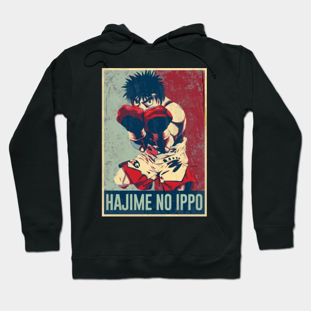 Hajime no Ippo in Hope and Distressed Style Hoodie by DeathAnarchy